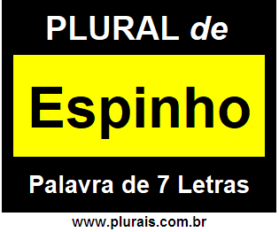 Plural de Espinho