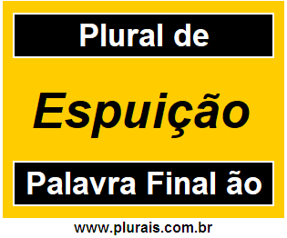 Plural de Espuição