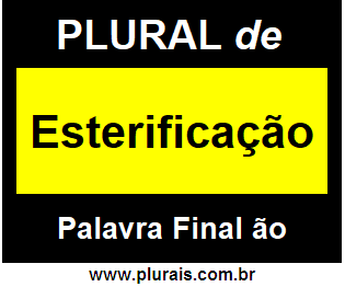 Plural de Esterificação