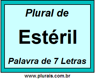 Plural de Estéril