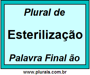 Plural de Esterilização