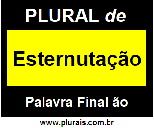 Plural de Esternutação