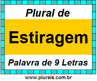 Plural de Estiragem