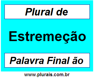 Plural de Estremeção