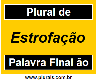 Plural de Estrofação