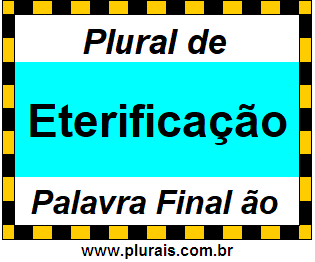 Plural de Eterificação