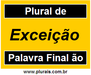 Plural de Exceição