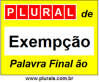 Plural de Exempção