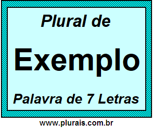 Plural de Exemplo