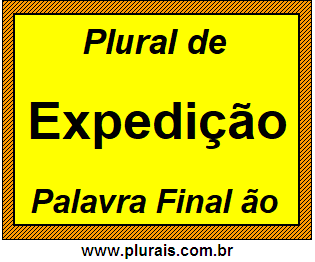 Plural de Expedição