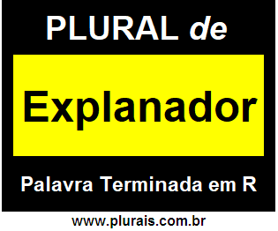 Plural de Explanador