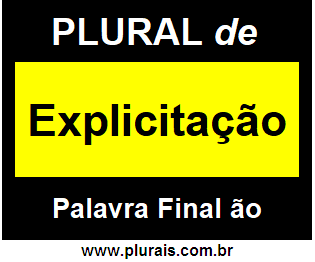 Plural de Explicitação