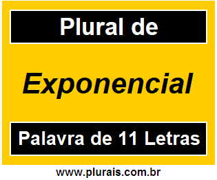 Plural de Exponencial