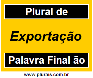 Plural de Exportação