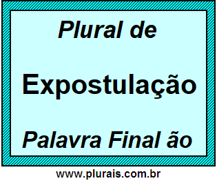 Plural de Expostulação