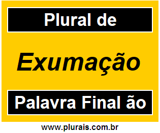 Plural de Exumação