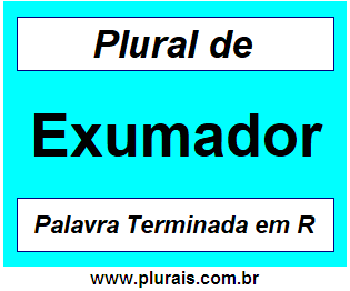 Plural de Exumador