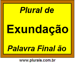 Plural de Exundação