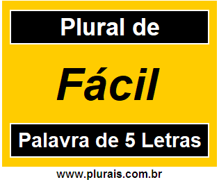 Plural de Fácil