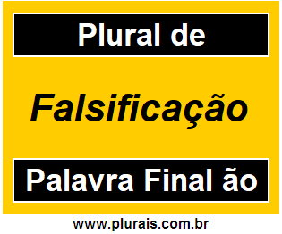 Plural de Falsificação