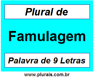 Plural de Famulagem