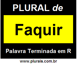 Plural de Faquir