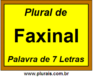 Plural de Faxinal