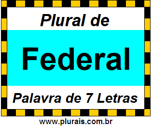 Plural de Federal