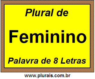 Plural de Feminino