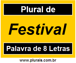 Plural de Festival