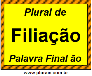 Plural de Filiação