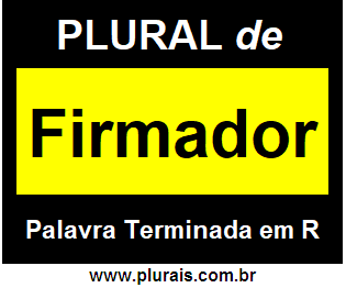 Plural de Firmador