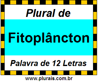 Plural de Fitoplâncton