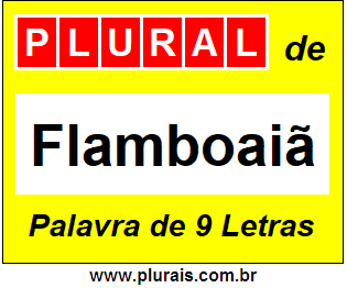 Plural de Flamboaiã