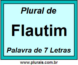 Plural de Flautim