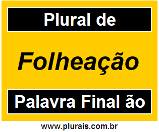 Plural de Folheação