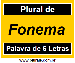 Plural de Fonema