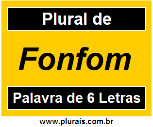 Plural de Fonfom