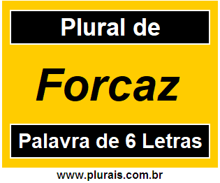 Plural de Forcaz