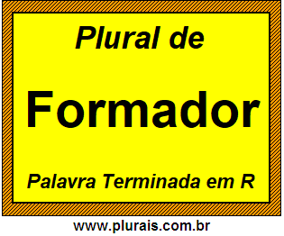 Plural de Formador