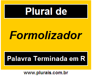 Plural de Formolizador