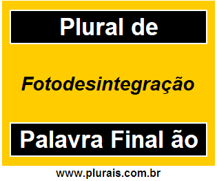 Plural de Fotodesintegração