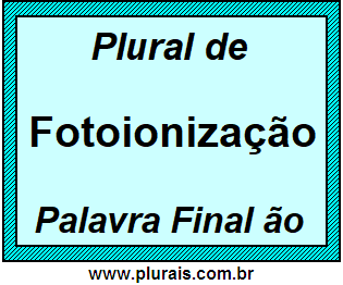 Plural de Fotoionização