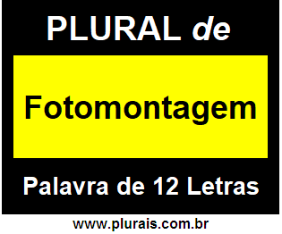 Plural de Fotomontagem