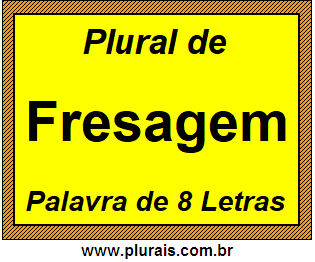 Plural de Fresagem