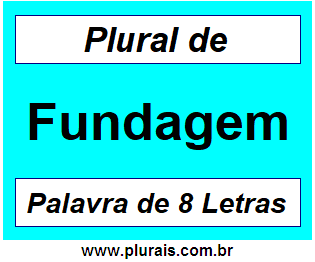 Plural de Fundagem