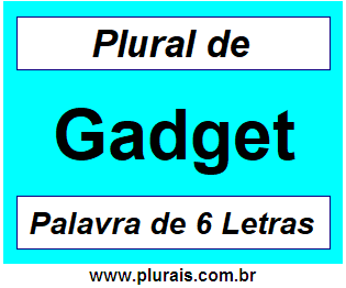 Plural de Gadget