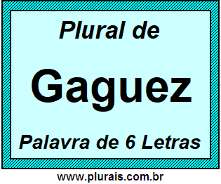 Plural de Gaguez