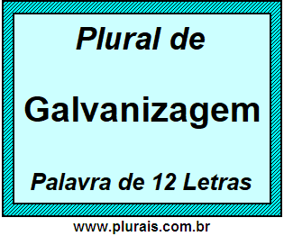 Plural de Galvanizagem