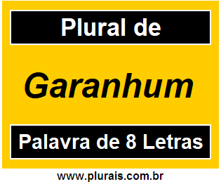 Plural de Garanhum